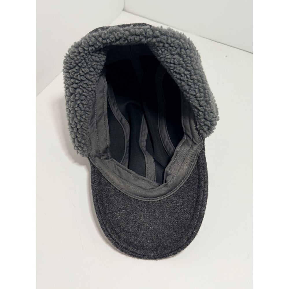 Patagonia Recycled Wool Ear Flap Cap Sherpa Cap M Gray Outdoor Winter View 6